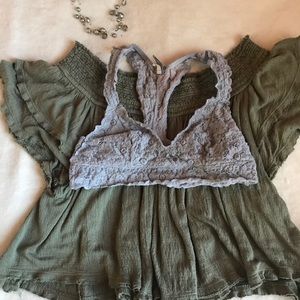 Aerie Medium gray lace bralette